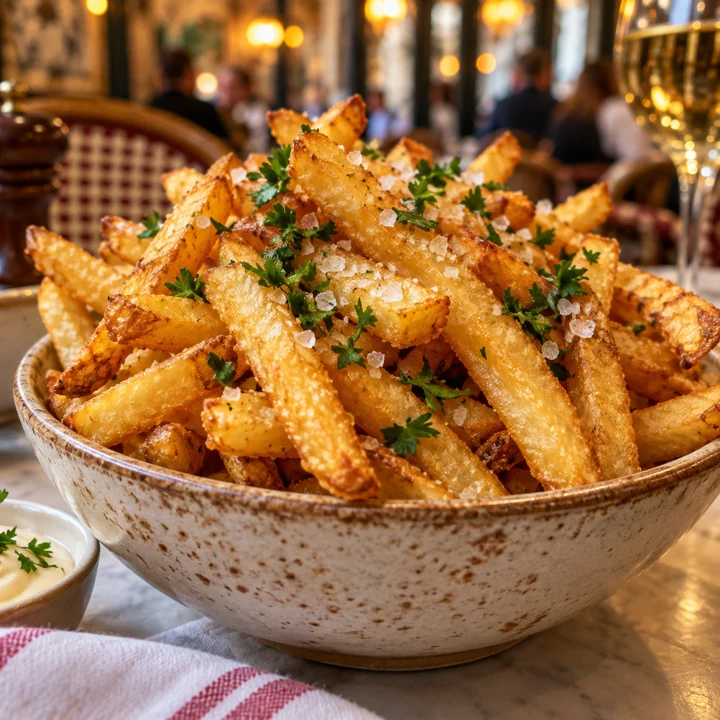 Frites dorées et croustillantes aux herbes